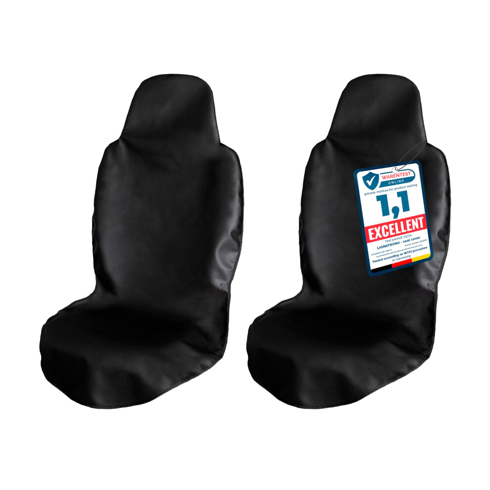Lionstrong? Car Seat Covers For Cars [Waterproof] - Dirt Resistent - Washable - Car Sweat Towel Seat Cover - Universal - Imitation Leather 2 Pcs 5051224084579