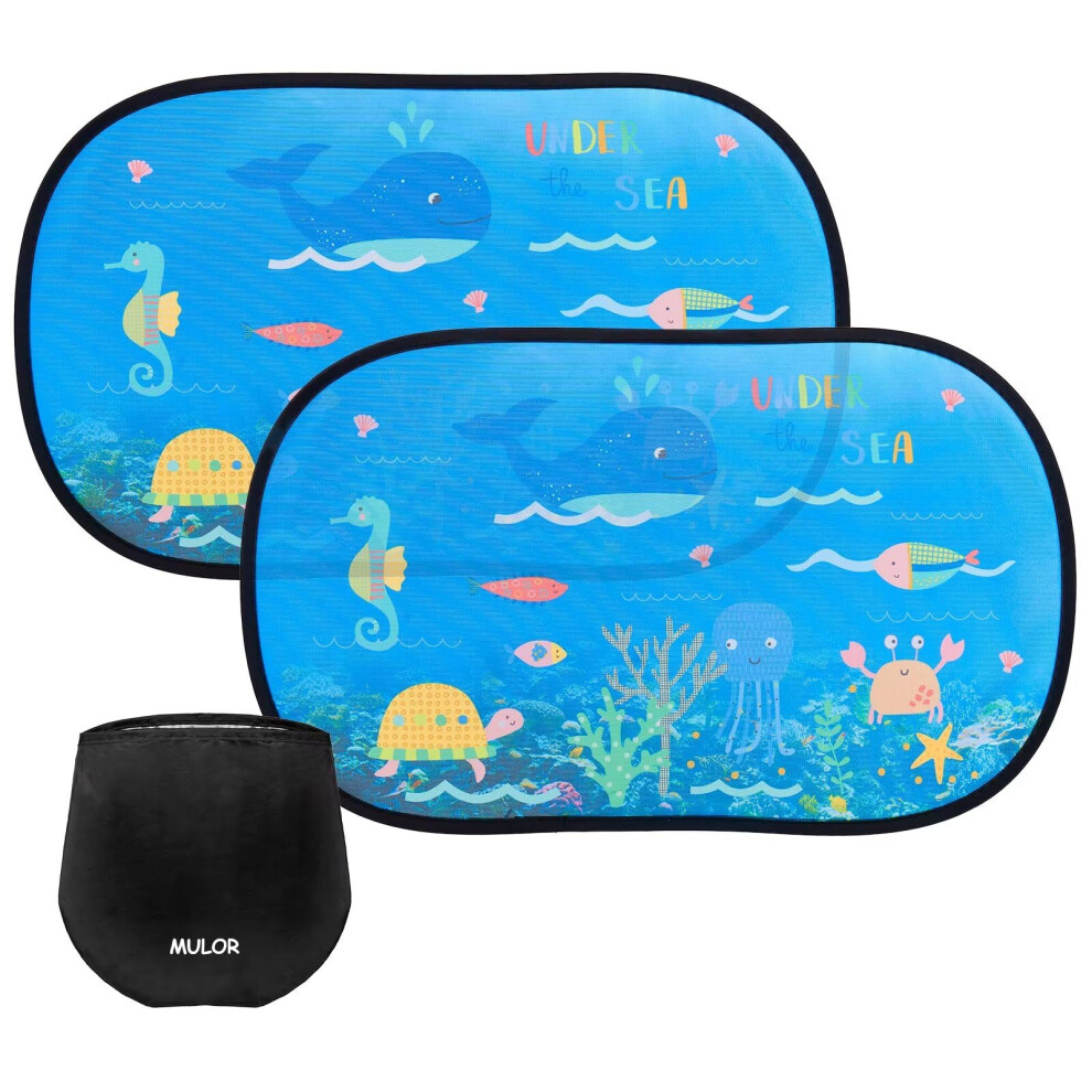 Mulor Car Window Shade Electrostatic Adsorption Side Window Sun Shade For Baby Uv Protection 51?31 Cm Universal Size Pack Of 2 5051226148903