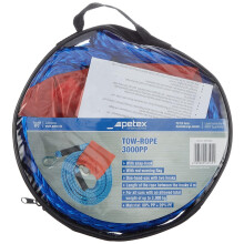 Petex 43191805 Tow Rope, 3000 Blue Design with 2 Snap Hooks, Pull: 3000 kg