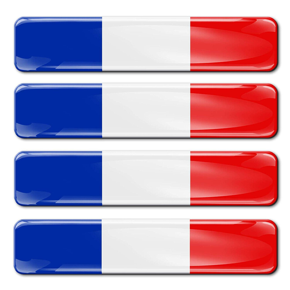 Biomar Labs 4 X 3D Domed Silicone Stickers Decals France National French Flag Car Motorcycle Helmet F 8/4-Ka 5051224087907