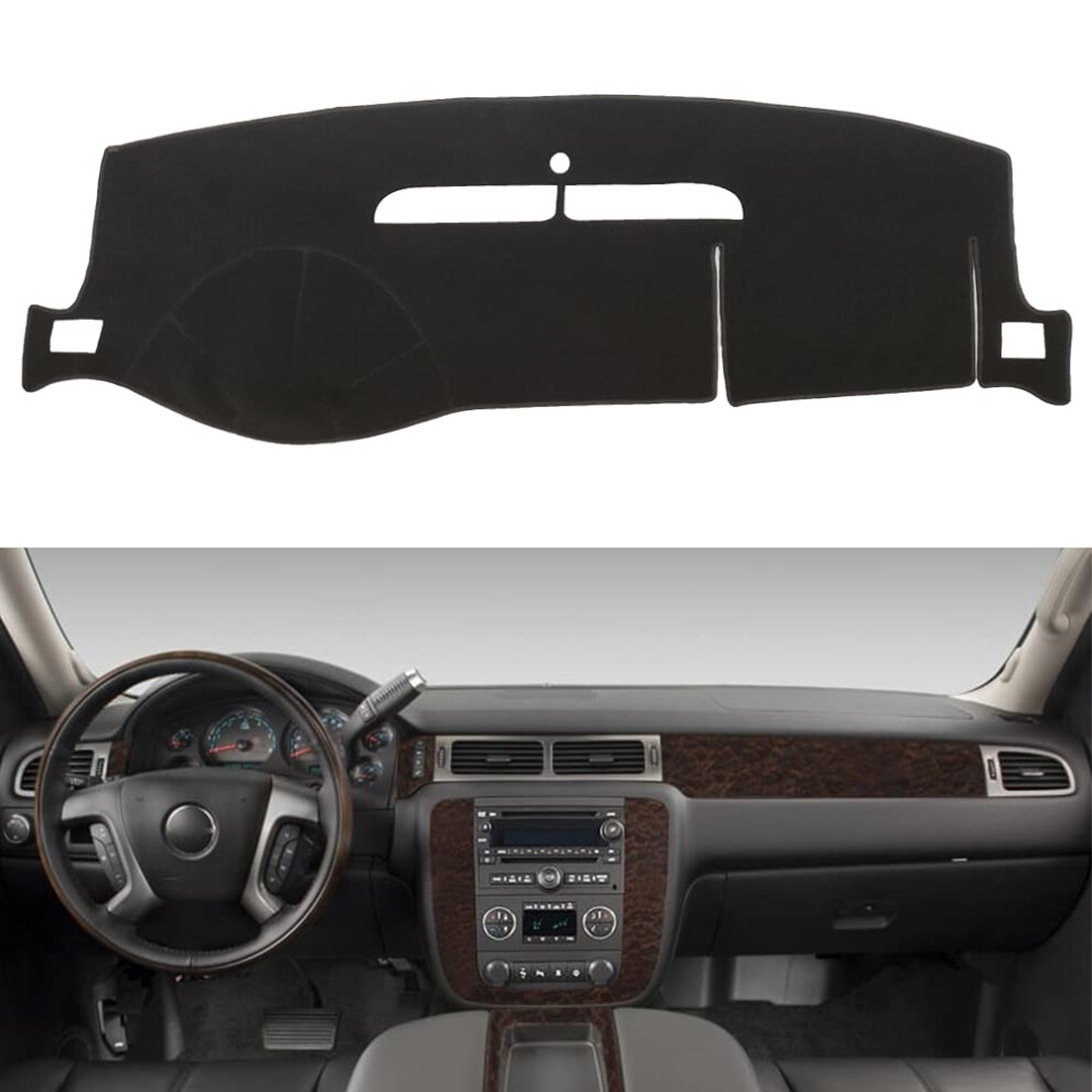 Hanlanka Dashboard Cover For Chevy Chevrolet Suburban/Tahoe 2007-2014,Chevrolet Avalanche Silverado 1500 Ltz 2007-2013,Gmc Yukon 2007-2014 Dash Cover 5051226144646