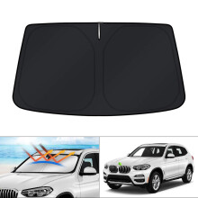 KUST Custom Fit Windshield Sun Shade for 2018-2023 2024 BMW X3 Window Shade Sun Visor Protector Foldable Sunshade Blocks UV Rays Keep Your Car Cooler