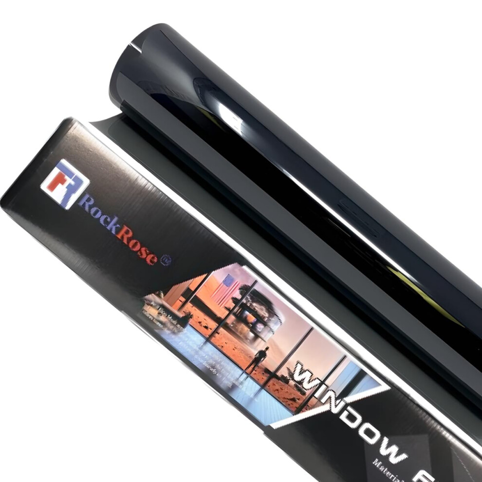 Rockrose 5% Premium Carbon Car Window Tint 91 Cm X 7.5M 2Ply Charcoal Privacy Film Heat, Uv, And Irr Block Tint For Cars Or Home Adhesive Film Easy 5051226119538