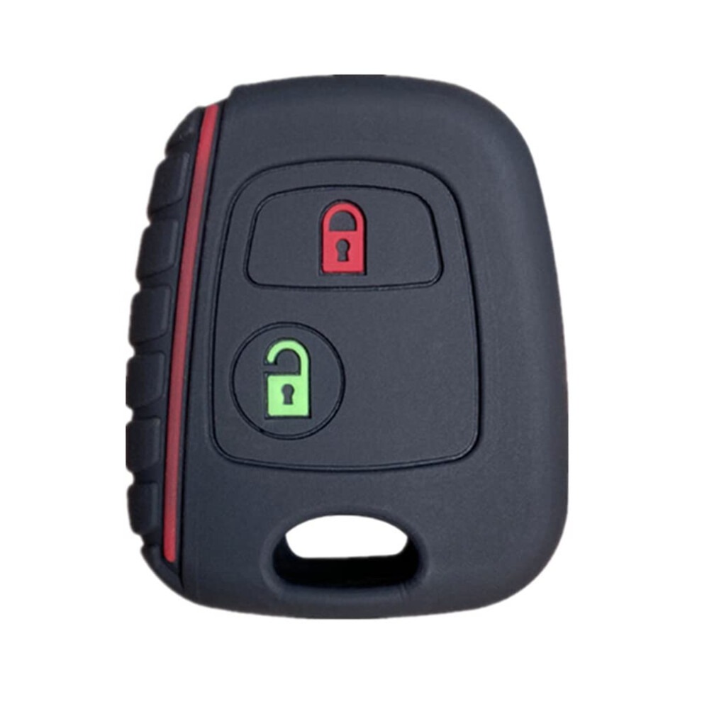 Happyit Fluorescent Button Silicone Car Key Cover Cases For Peugeot 107 207 307 407 206 306 406 For Citroen C1 C4 C2 C3 Berlingo Xasara Picasso 5051224089703