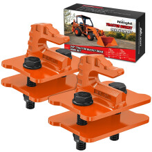 Nilight 2PCS Tractor Bucket Grab Hook 3/8'' Heavy Duty Drop Forged Steel Bolt On Grab Hook Zinc-Coated Cast Tow Hook Max 15000 LBS Orange, 2 Years