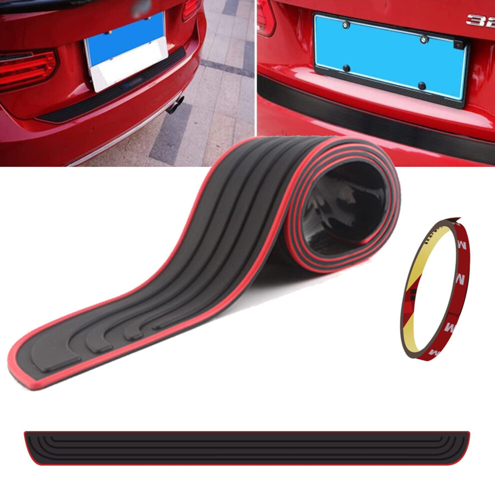 Car Rear Bumper Protector Universal Rear Bumper Guard Rubber Scratch-Resistant Trunk Door Entry Guards For Suv Cars Exterior Accessories, And Black 5051224087549