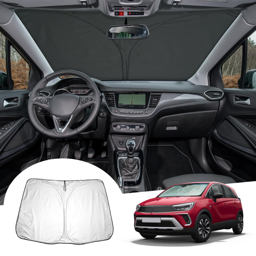 Gafat Compatible With Vauxhall Crossland X/Facelift 2017-2024 Sun Protection Front Windscreen Inside, Crossland 2023 Sunshade Parasol, Sun Visor Uv 5051226129773