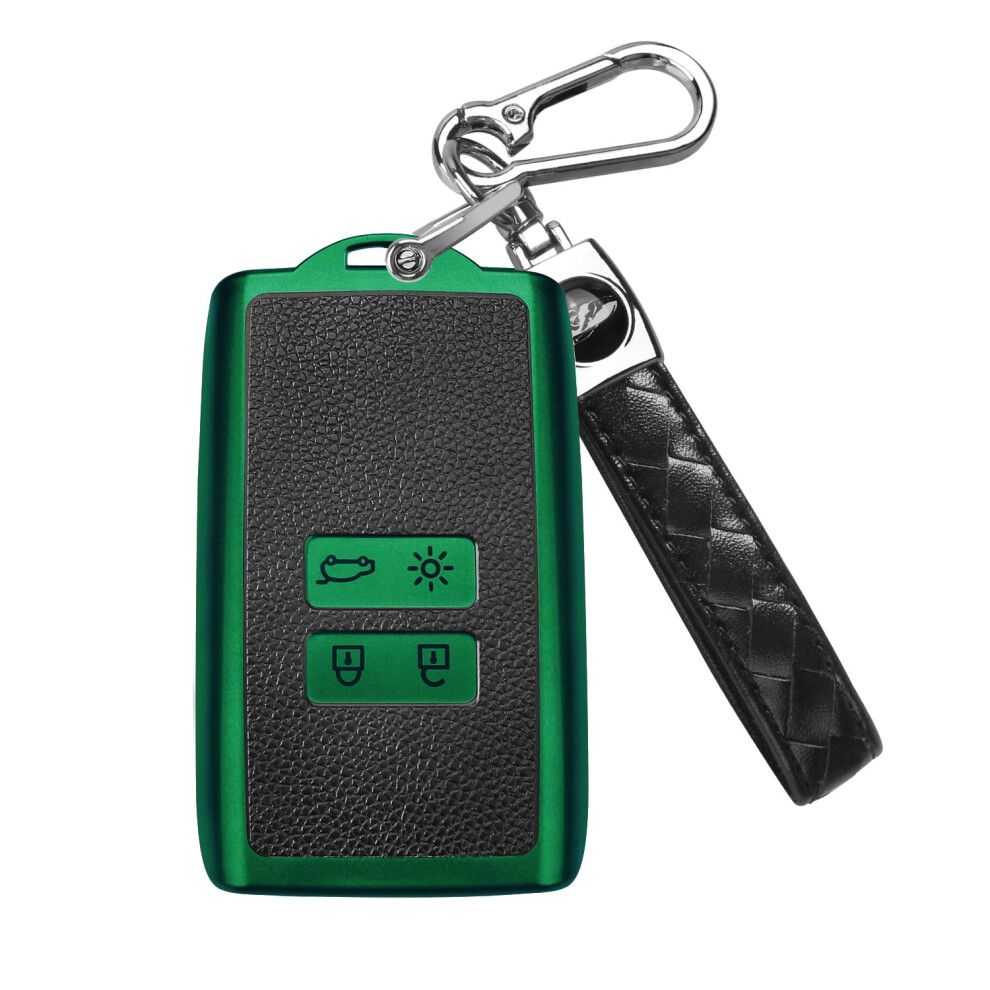 Ft Funtor For Renault Key Fob Cover,4-Button Silicone Keycase,360 Degree Car Key Case Protector With Keychain Compatible With Espace 5/Master 5051224087631