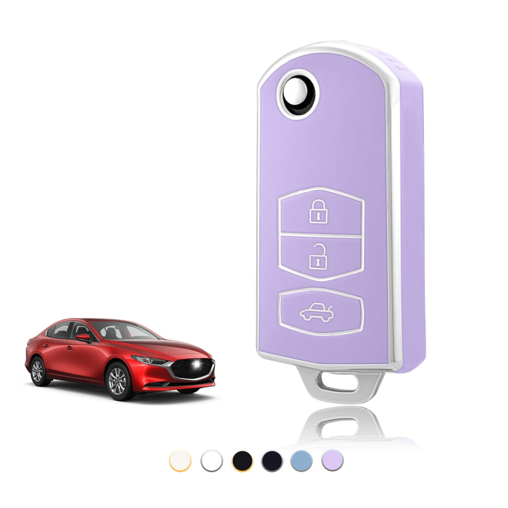 Toomume Car Key Cover Tpu, Car Key Case Fit For Mazda 2/3/5/6 M2 M3 M5 M6 Cx3 Cx5 Cx7 Cx9 Cx30 Mx5 Rx8 Bt50 Atenza Demio Speed 3 X-5 Summit, 5051226190636