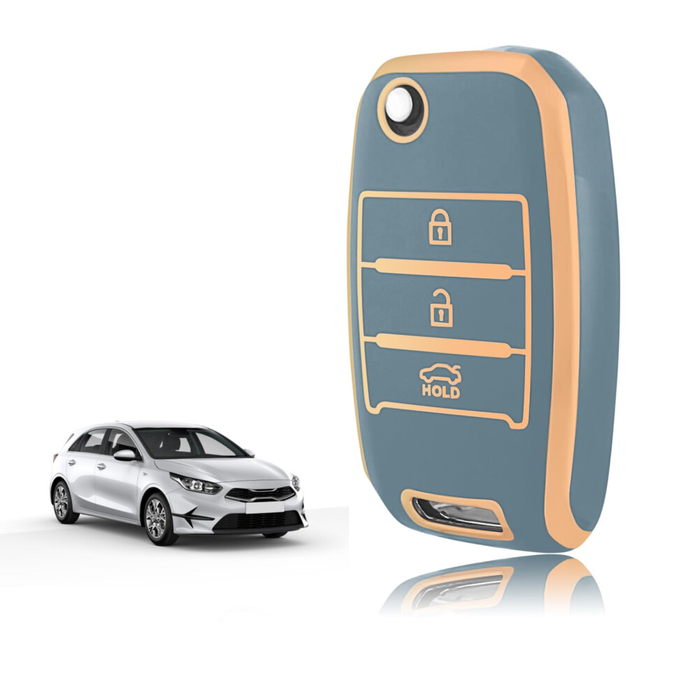 Toomume Car Key Cover Tpu, Car Key Case Fit For Kia Sportage Rio Ceed Stonic Picanto Sorento Venga Soul Carens Cerato K2 K3 K4 K5, Protective Key Fob 5051226201066