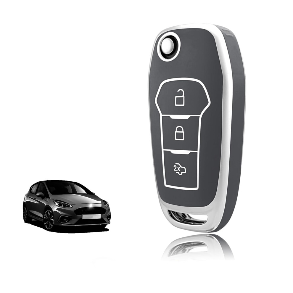 Toomume Car Key Cover Tpu, Car Key Case Fit For Ford Fiesta Focus Puma Mondeo Ecosport Explorer Kuga Ka Tourneo Connect Ranger F150, Protective Key 5051224089536