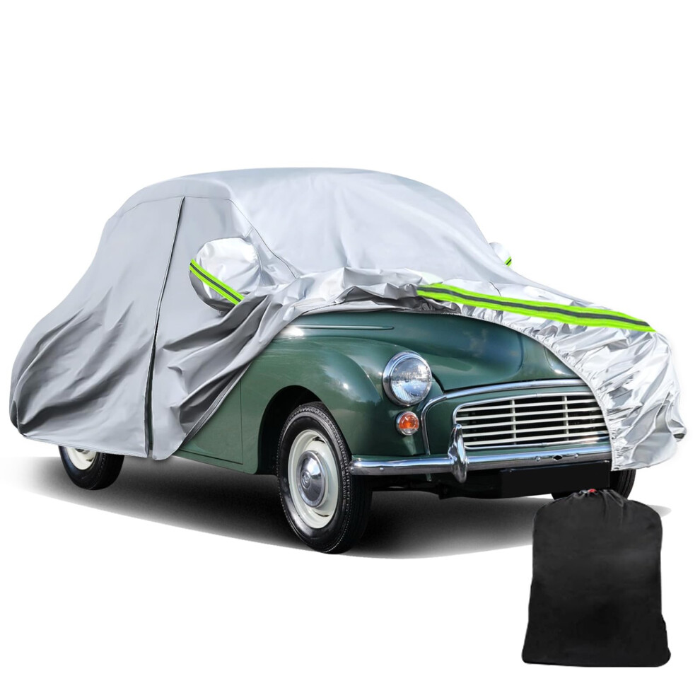 Waterproof Car Cover Compatible With Morris Minor 1000 1948-1971, Waterproof Full Garage Car Cover With Cotton Lined And Zipper Door For Snow, Rain, 5051224085668