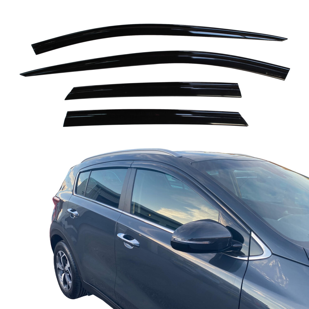 Auto Clover Wind Deflectors Set For Kia Sportage 2016-2021 (4 Pieces) 5051226121906