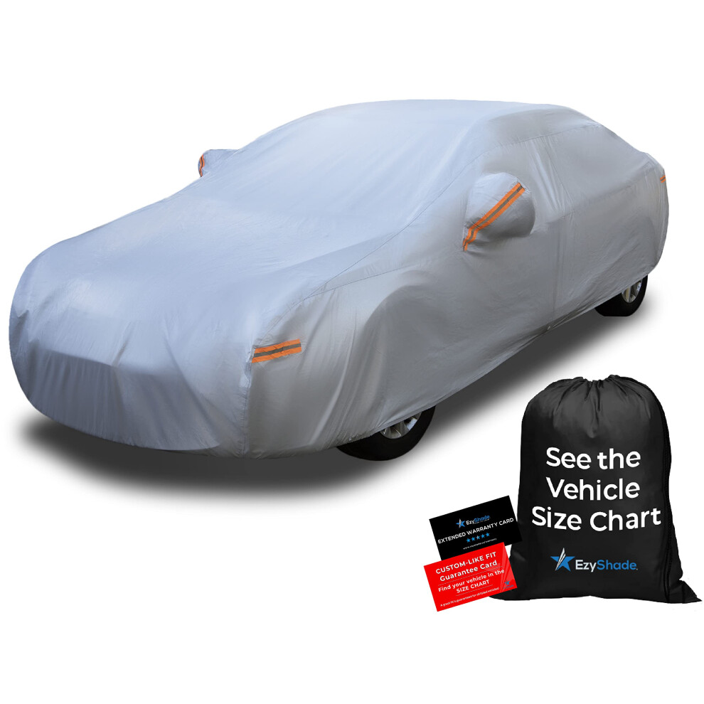 Ezyshade 10-Layer Waterproof Car Cover. All Weather Full Exterior Outdoor Sedan Hatch Coupe Cover. Sun Uv Rain Snow Wind Protection. Size A7 5051226132742
