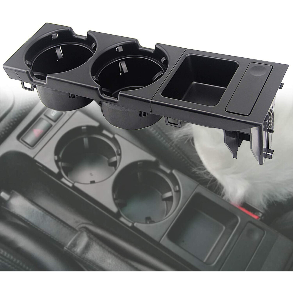 Geloo E46 Car Holder Center Console Holder Front Center Console Drink 51168217953 Car Drink Holder Fit For E46 3 Series Black 5051224095018