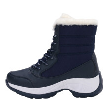 Dameswinterlaarzen in de uitverkoop, Eva damesschoenen met dikke zool, snowboots, hoge modellen, plus fluwelen warme katoenen schoenen, blauw