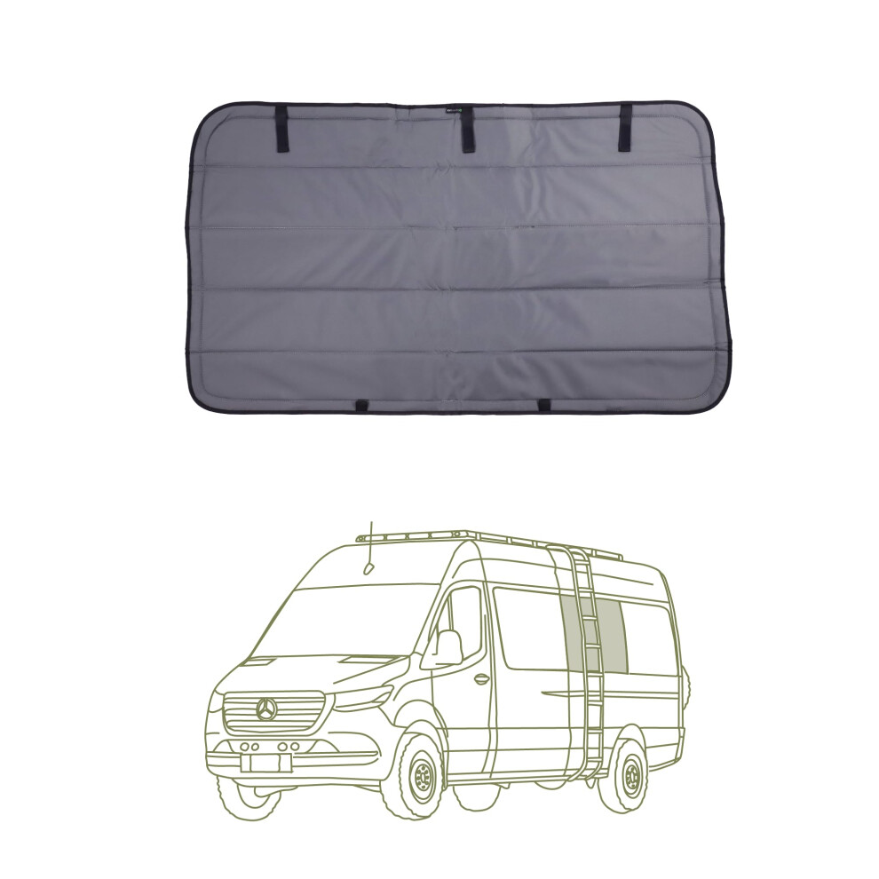 Vanessential Insulated Stealth Blackout Magnetic Window Cover Designed For Mercedes-Benz Ncv3 & Vs30 (170 Length Van) Middle Window (Left Hand Side), 5051224091287