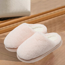 Women's Fuzzy Slip-on Slippers Soft Comfy Memory Foam Indoor House Shoes Pink-F 36-37