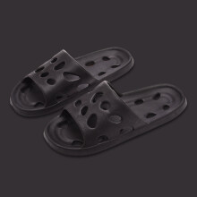 Shower Shoes Quick Dry Non-Slip Bathroom Slippers for Men Women Dorm Home Slides Black-C 42-43