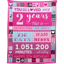 Verjaardagscadeaus voor een 12-jarig meisje, roze deken met rozenmotief en de tekst "Happy Birthday", Sweet12Gifts voor meisjes, dochters, zussen en