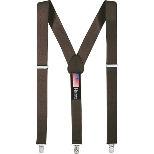 Men's suspenders with clips Y-back design 1 pair