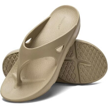 Klassische beige Herren-Flip-Flops – weich, rutschfest, für drinnen, draußen und am Strand, stilvolle und bequeme Hausschuhe, ideales Geschenk