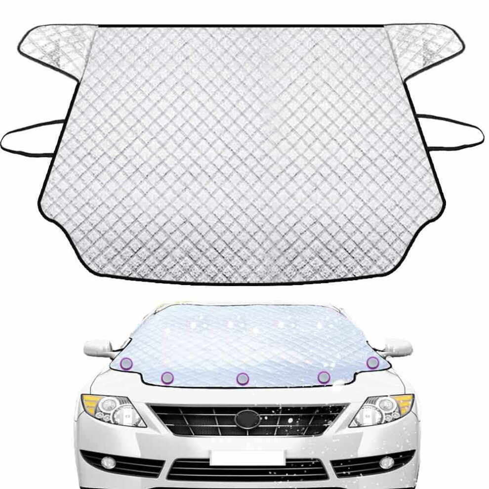 Windscreen Covers Frost, 153 * 125Cm Car Windscreen Snow Cover, Ice, Snow, Sun Uv Dust Water Protection For Cars And Suvs 5051226149191