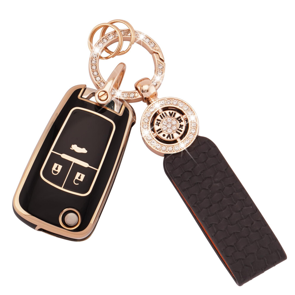 Koaudb Car Key Cover Fit For Vauxhall Opel Astra Insignia Vectra Zafira Meriva Mokka Chevy Holden 2 3 Buttons Flip Folding Soft Tpu Key Case Shell 5051224096053