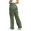 Calça Cargo Feminina de Algodão, Corte Relaxado, Verde, 6 Bolsos 2