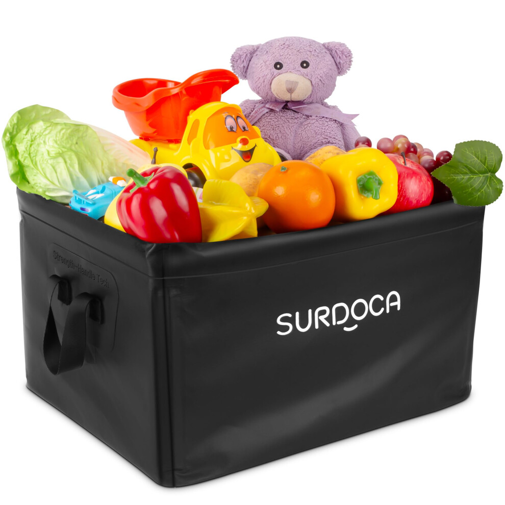 Surdoca Car Boot Organiser, Waterproof Car Accessories For Men Women, Upgraded 38L Large Space Storage Box, Boot Tidy Organiser For Traveling, 5051226180910