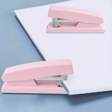 3pcs Mini Portable Morandi Metal Stapler Set – Pink, Small Desktop Manual Stapler for Students & Office (Compatible with Standard Staples)