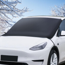 Petgulu Car Windshield Cover, Heavy Duty Ultra Thick Protective Windscreen Cover Winter - Snow Ice Frost Sun UV Dust Water Resistent - Universal Fit
