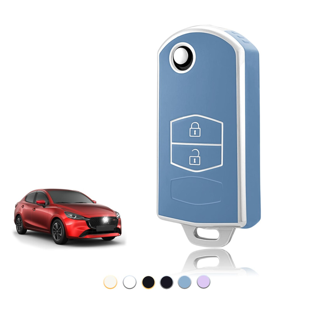 Toomume Car Key Cover Tpu, Car Key Case Fit For Mazda 2/3/5/6 M2 M3 M5 M6 Cx-3 Cx-5 Cx-7 Cx-9 Cx-30 Mx-5 Rx-8 Bt-50 Atenza Axela Demio, Protective Key 5051224093298