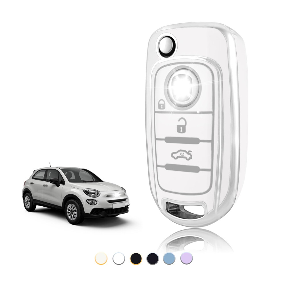 Toomume Car Key Cover Tpu, Car Key Case Fit For Fiat 500X Tipo Toro Argo Cronos Nuovo Doblo Egea Freedom Grazie Dodge Neon, Protective Key Fob Cover 5051224094745