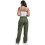 Calça Cargo Feminina de Algodão, Corte Relaxado, Verde, 6 Bolsos 6