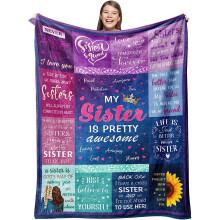 Tante's cadeaudeken voor nichtje – 50"x60", verjaardags-/kerst-/afstudeerdeken, ontwerp "Beste nichtje ooit"