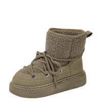 Women'S Casual Snow Boots In Green With Rubber Sole And Plush Interior Us Size 8 Ideal For Cold Weather Comfort