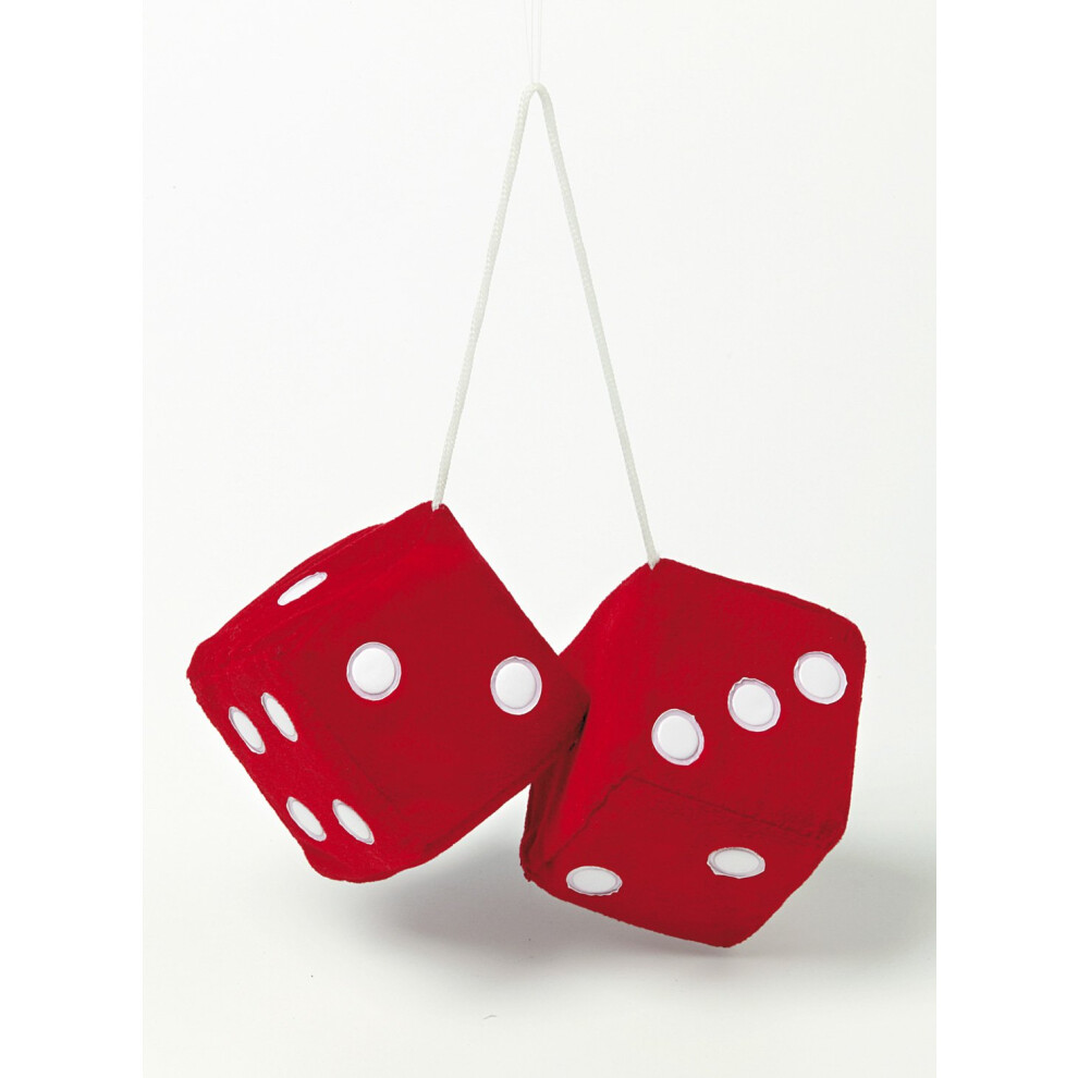 Sumex Jumbo40 Big Furry Dice 9 X 9 Cm - Red 5051226175770