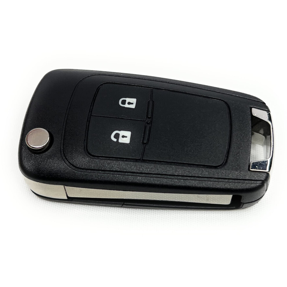Automobile Locksmith Quality 2 Button Remote Control Flip Folding Key Fob Shell Case With Uncut Key Blade For Vauxhall Opel Insignia Astra Key 5051226203947