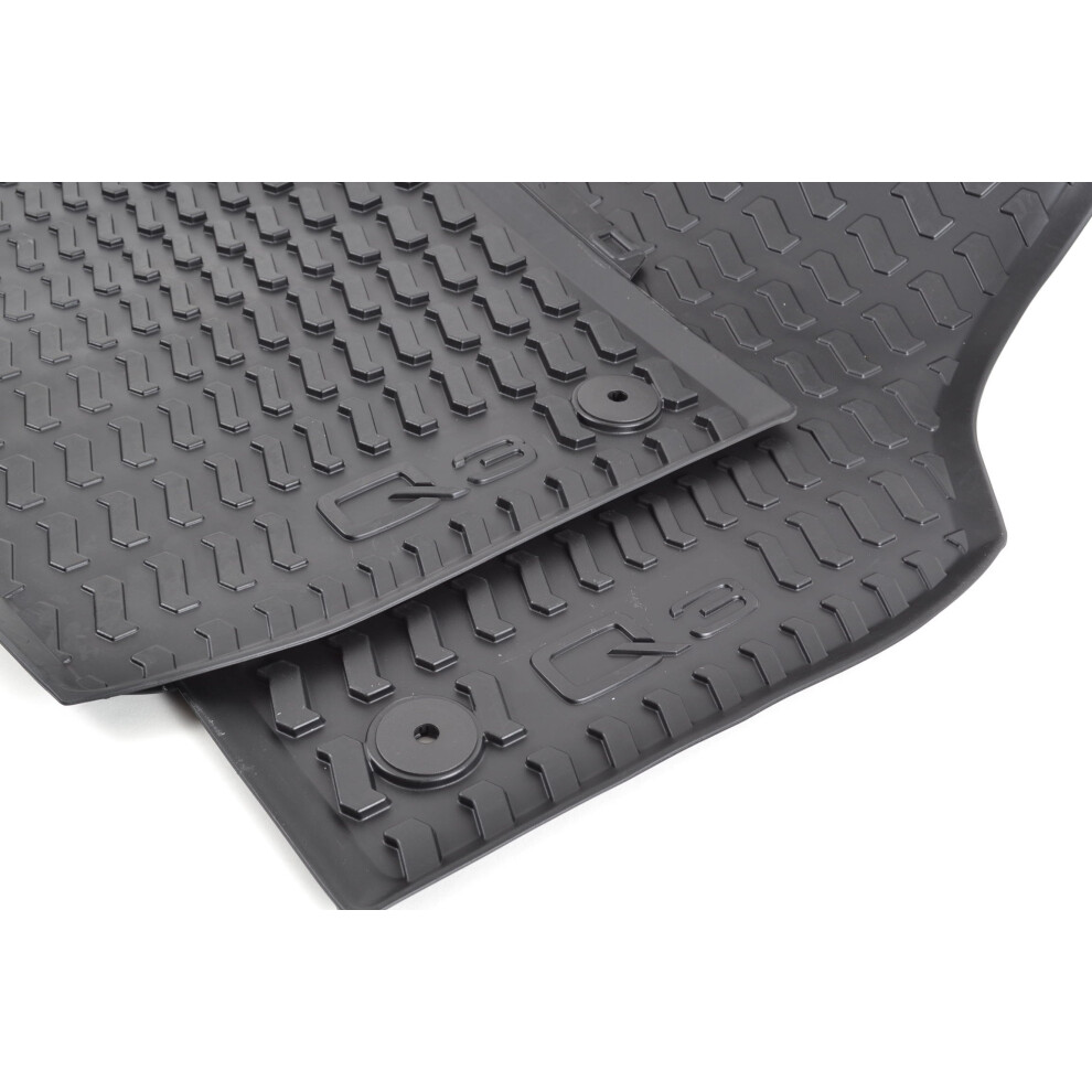 Audi 8U1061501041 Rubber Front Floor Mat, 87Cm X 55Cm X 3.5Cm, Pack Of 2 Black 5051224100613