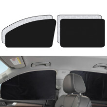 XCBYT Car Side Window Shades (4 Pack) | 100% Light Block Magnetic Privacy Curtains for Car | Sunshades for Baby UV Protection (MSK02)