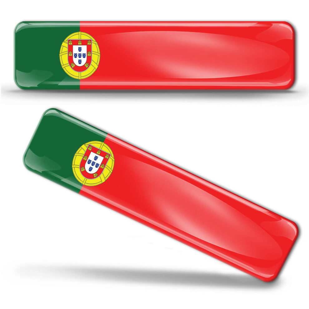 Biomar Labs 2 X 3D Domed Silicone Stickers Decals Portugal National Portuguese Flag Banner Emblem Car Motorcycle Helmet F 17/2-Ka 5051224096497