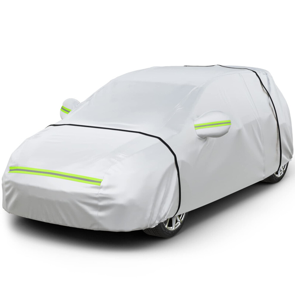 Favoto Car Tarpaulin Car Cover Full Garage Dustproof Waterproof Car Cover Car Cover Winter & Summer For 370 Cm - 400 Cm Hatchback Car 2.65 Kg 5051224097722