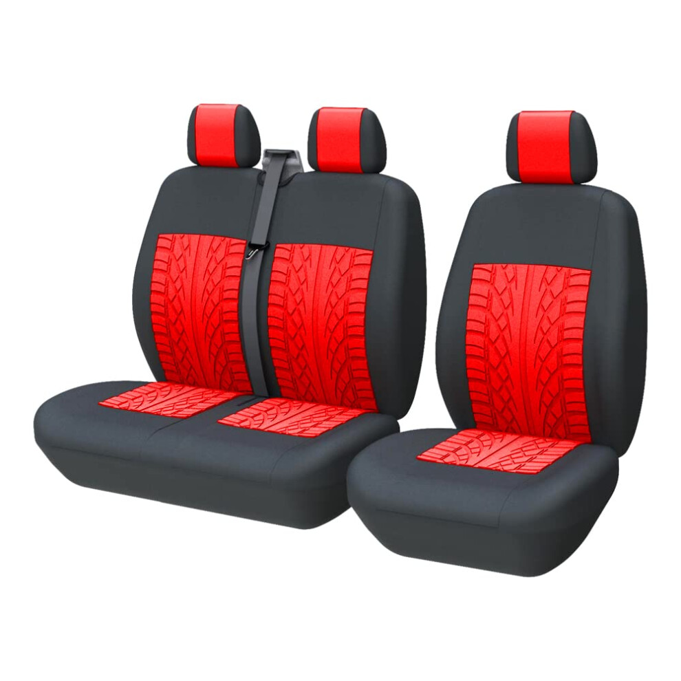 Toyoun Van Seat Covers Universal Fit Most Vans Trucks Lorry Single & Double Car Seat Covers For Single Driver And Double Passenger Seat 2+1 Seat 5051224098422