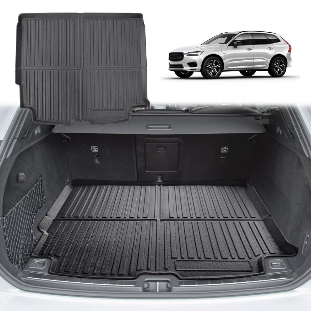Gafat Compatible With Volvo Xc60 2018-2025 2026 Boot Liner, Easy To Fold, Facelift Xc60 2026 Trunk Mat, Non-Slip Boot Mat Original 3D Scanner Tpe, 5051226129049