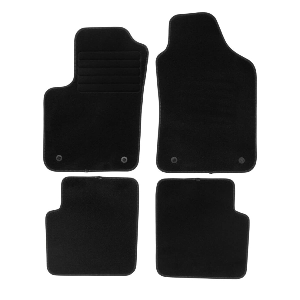 Dbs - Car Floor Mats - Tailored For 500 - With Fixing Clips - Non-Slip Car Floor Mats - Galaxy Carpet - Pack Of 4 5051224098903