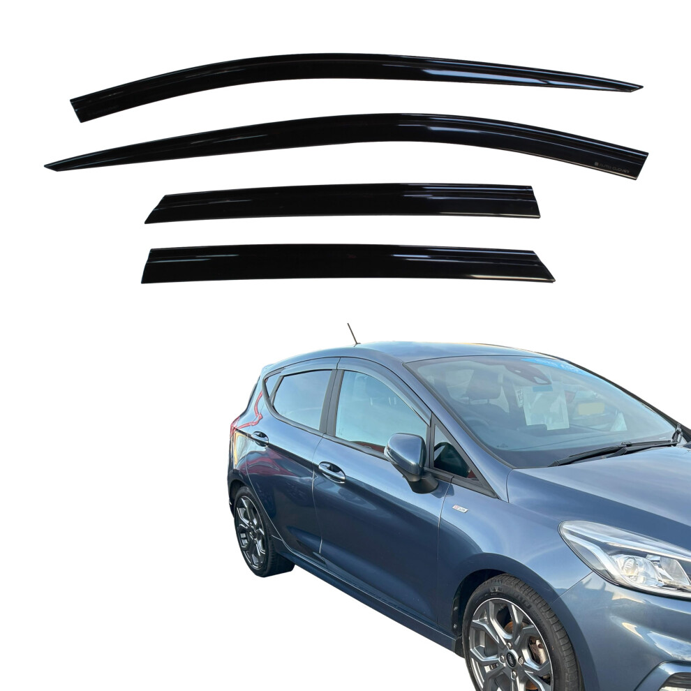 Auto Clover Wind Deflectors For Ford Fiesta Mk8 2017+ 5 Door (4 Pieces) 5051226122040