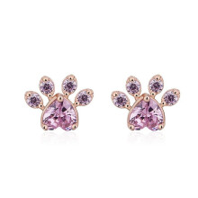 925 Sterling Silver Stud Earrings Birth Cubic Zircon Fashion Jewelry For Women