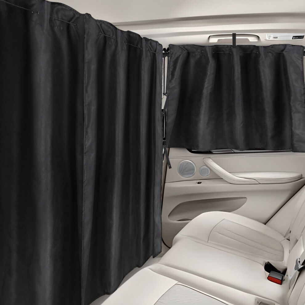 Zatooto Campervan Car Divider Privacy Curtains 3-Piece Set, Suede Fabric Side Window Cover Sunshades,Camper Van Blackout Curtains For Travel, Camping, 5051226149139