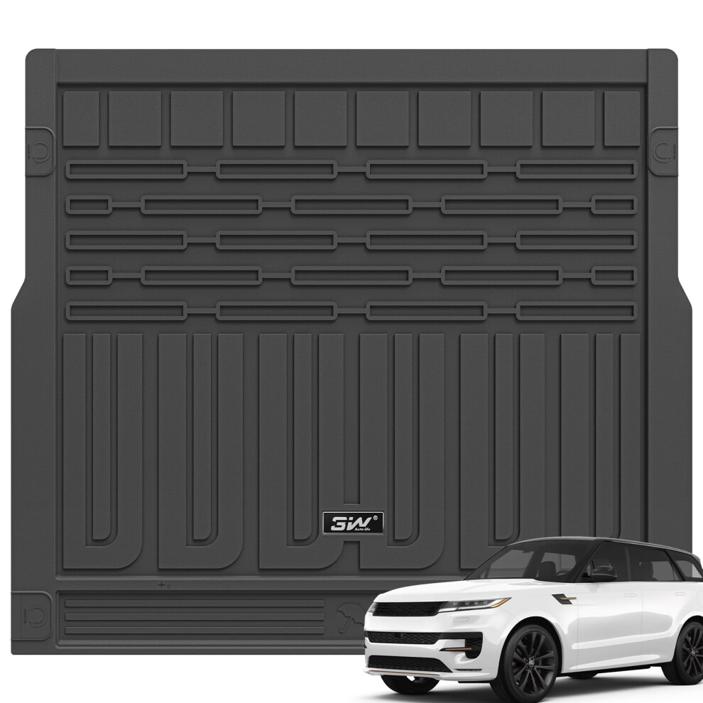 3W Boot Liner Fit For Range Rover Sport 2023 2024 2025 2026 L461, All Weather Tpe Dog Friendly Tpe Cargo Mats Custom Fit New Range Rover Sport, 5051224101269